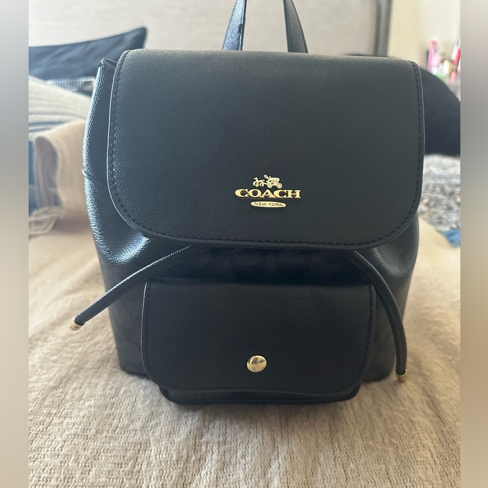 Coach Black small backpack